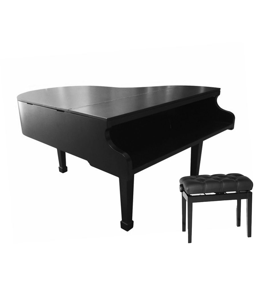 Piano Shell semiconcert grand size, Black including bench 230cm